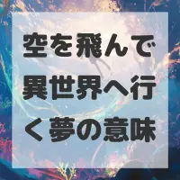 空を飛んで異世界へ行く夢のサムネイル