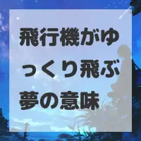 飛行機がゆっくり飛ぶ夢のサムネイル