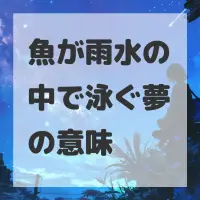 魚が雨水の中で泳ぐ夢のサムネイル