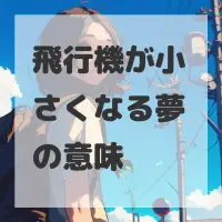 飛行機が小さくなる夢のサムネイル