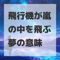 飛行機が嵐の中を飛ぶ夢のサムネイル