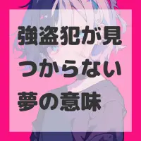 強盗犯が見つからない夢のサムネイル画像