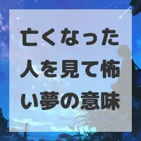 亡くなった人を見て怖い夢のサムネイル