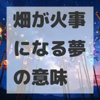 畑が火事になる夢のサムネイル