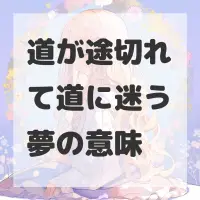 道が途切れて道に迷う夢のサムネイル