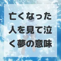 亡くなった人を見て泣く夢のサムネイル