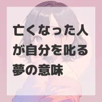 亡くなった人が自分を叱る夢のサムネイル