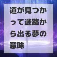 道が見つかって迷路から出る夢のサムネイル