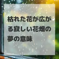 枯れた花が広がる寂しい花畑の夢のサムネイル