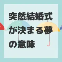 突然結婚式が決まる夢のサムネイル