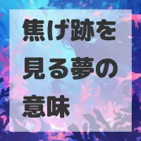 焦げ跡を見る夢のサムネイル
