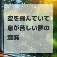 空を飛んでいて息が苦しい夢のサムネイル