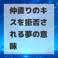 仲直りのキスを拒否される夢のサムネイル