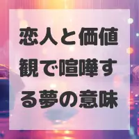 恋人と価値観で喧嘩する夢のサムネイル