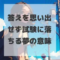 答えを思い出せず試験に落ちる夢のサムネイル