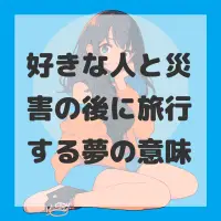 好きな人と災害の後に旅行する夢のサムネイル