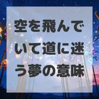 空を飛んでいて道に迷う夢のサムネイル
