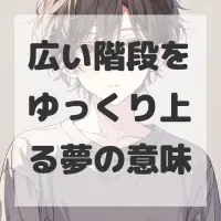 広い階段をゆっくり上る夢のサムネイル