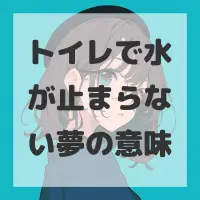 トイレで水が止まらない夢のサムネイル