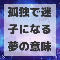 孤独で迷子になる夢のサムネイル画像