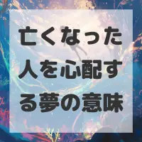 亡くなった人を心配する夢のサムネイル