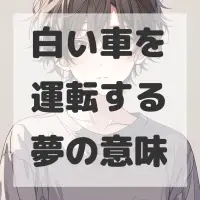 白い車を運転する夢のサムネイル