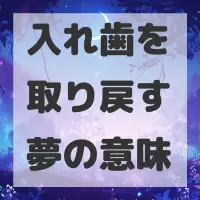 入れ歯を取り戻す夢のサムネイル