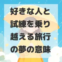好きな人と試練を乗り越える旅行の夢のサムネイル