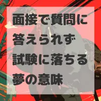 面接で質問に答えられず試験に落ちる夢のサムネイル