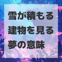 雪が積もる建物を見る夢のサムネイル