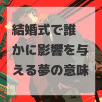 結婚式で誰かに影響を与える夢のサムネイル