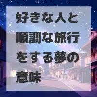 好きな人と順調な旅行をする夢のサムネイル
