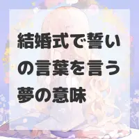 結婚式で誓いの言葉を言う夢のサムネイル