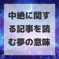 中絶に関する記事を読む夢のサムネイル