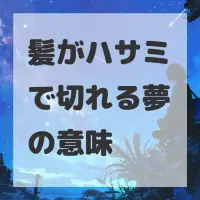 髪がハサミで切れる夢のサムネイル画像