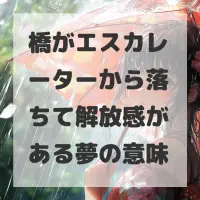 橋がエスカレーターから落ちて解放感がある夢のサムネイル