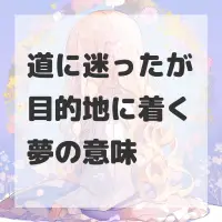 道に迷ったが目的地に着く夢のサムネイル
