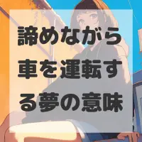 諦めながら車を運転する夢のサムネイル
