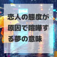 恋人の態度が原因で喧嘩する夢のサムネイル