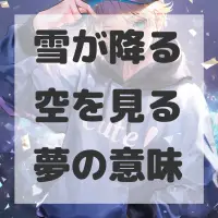 雪が降る空を見る夢のサムネイル