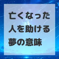 亡くなった人を助ける夢のサムネイル