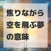 焦りながら空を飛ぶ夢のサムネイル