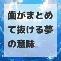 歯がまとめて抜ける夢のサムネイル