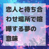 恋人と待ち合わせ場所で喧嘩する夢のサムネイル
