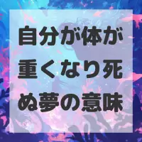 自分が体が重くなり死ぬ夢のサムネイル