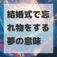 結婚式で忘れ物をする夢のサムネイル