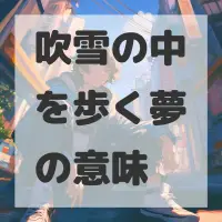 吹雪の中を歩く夢のサムネイル