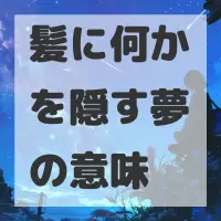 髪に何かを隠す夢のサムネイル画像
