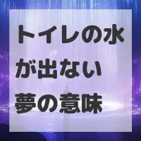 トイレの水が出ない夢のサムネイル
