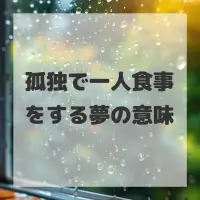 孤独で一人食事をする夢のサムネイル画像